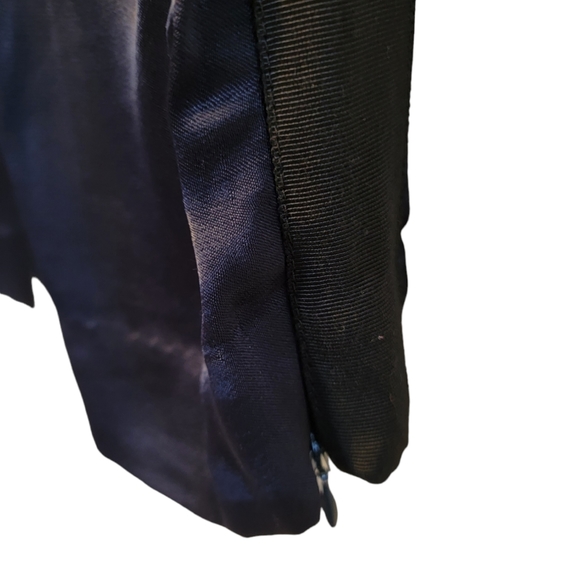 By Malene Birger Navy Black Grosgrain Trim Tapered Leg Party Trousers Pants 40 6 - Picture 5 of 9